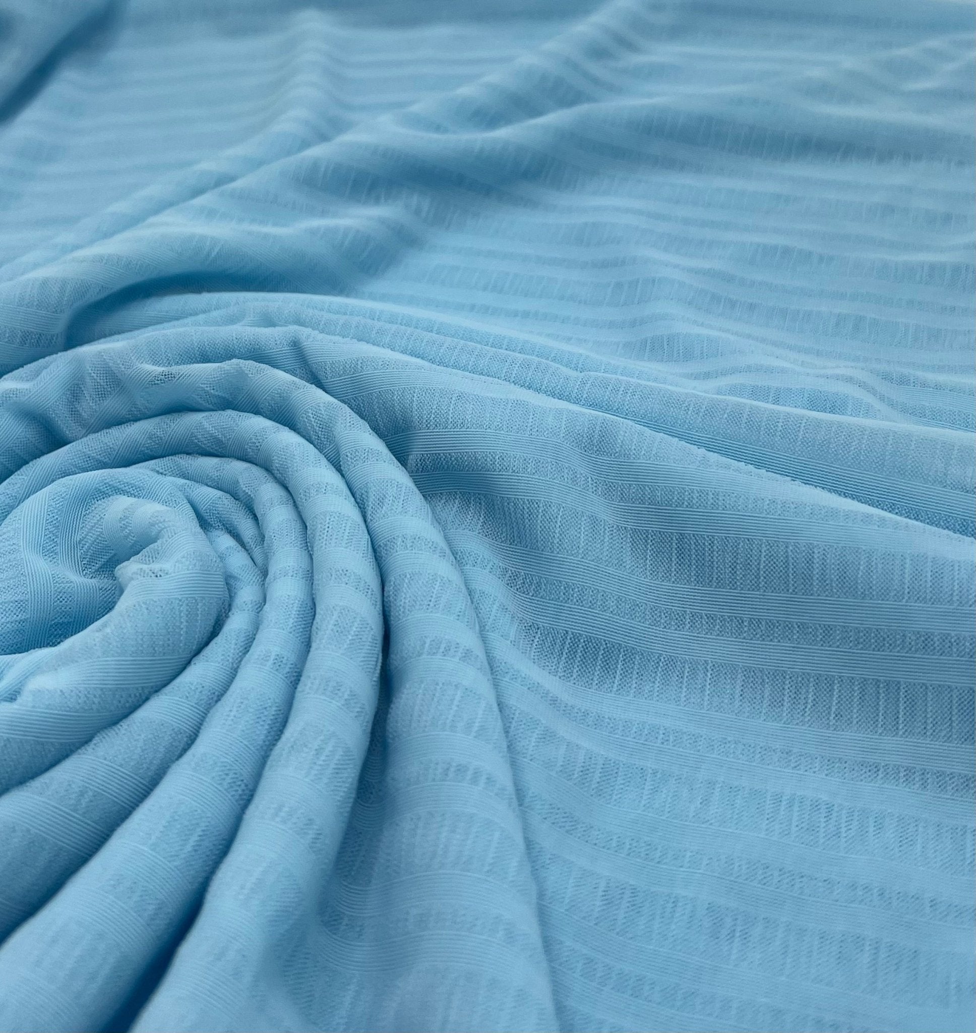 Textured Blue Mesh Fabric Stretch - T9 Fabrics